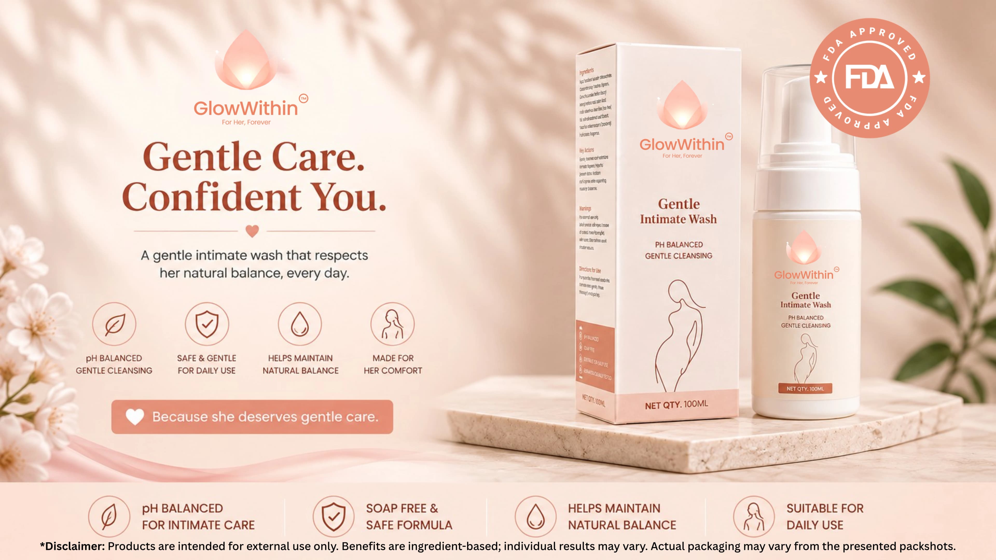 GlowWithin™ Intimate Wash — Care for Your Glow.